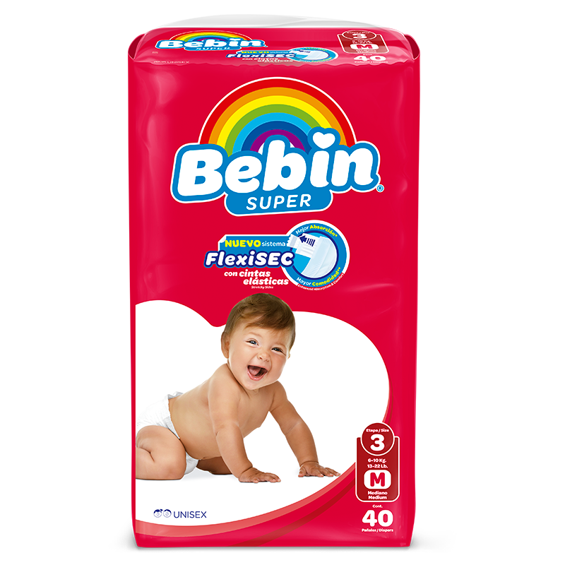 Pañal Bebin Super Mediano (De 13-24 Lbs) - AMSA