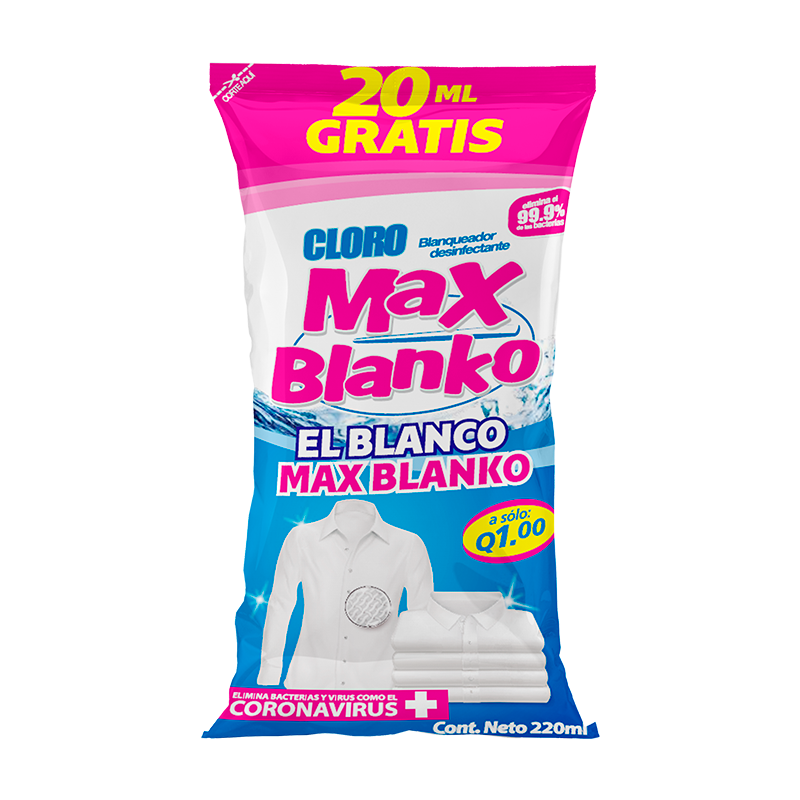 Cloro Max Blanko <br>220ml 6pk Sachet