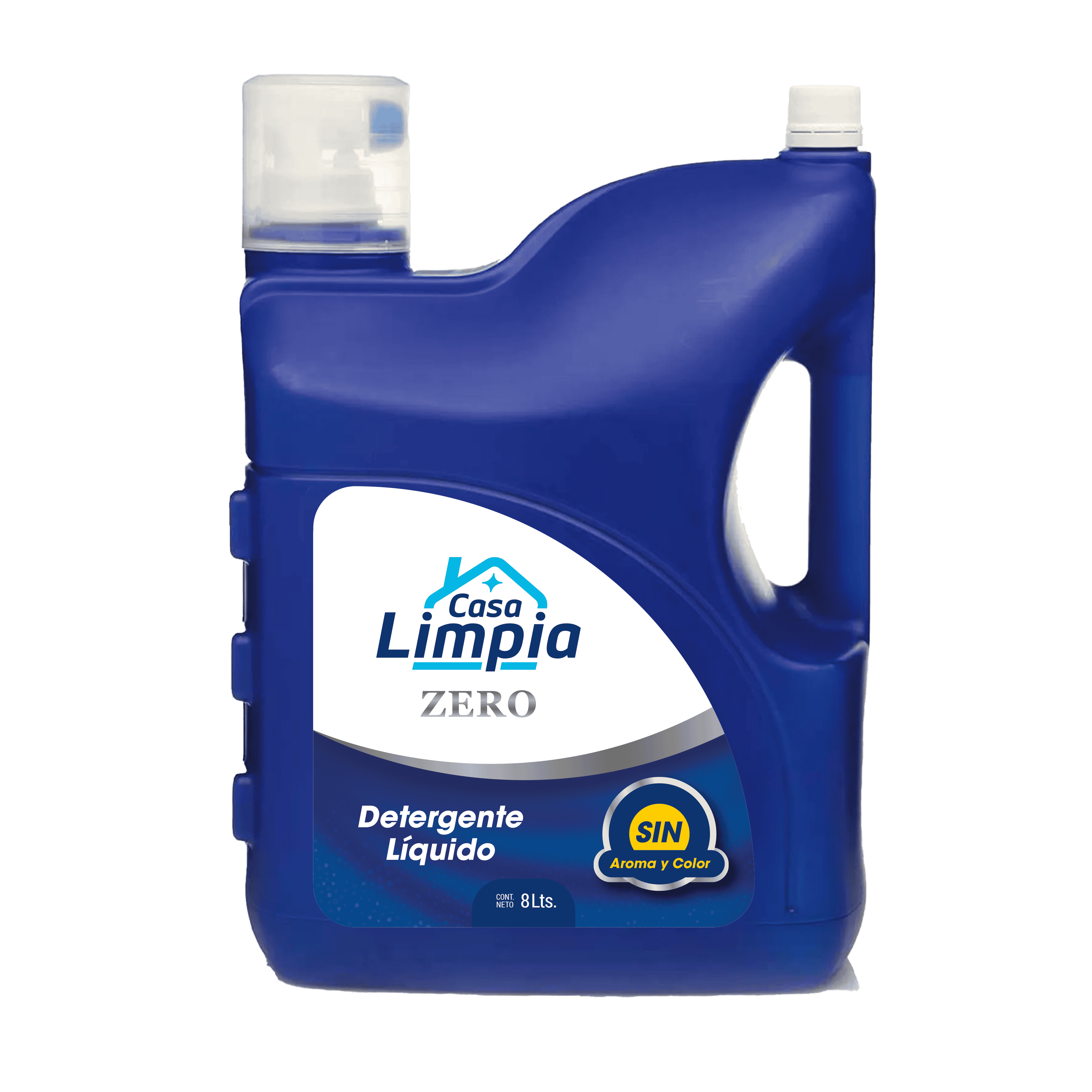 Detergente Sin Aroma y Sin Color Caneca 8L