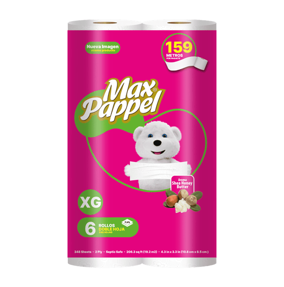 Doble Hoja Fucsia​​<br> 8 paquetes x 6 rollos​