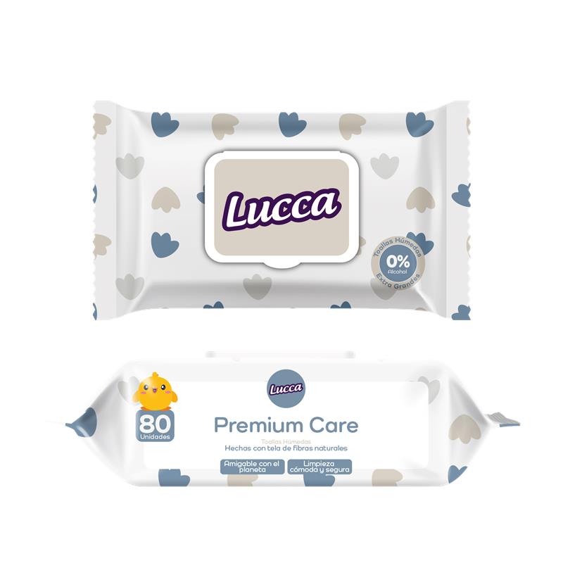 Toallas Húmedas Lucca Premium Care Extra Grande x 80un​