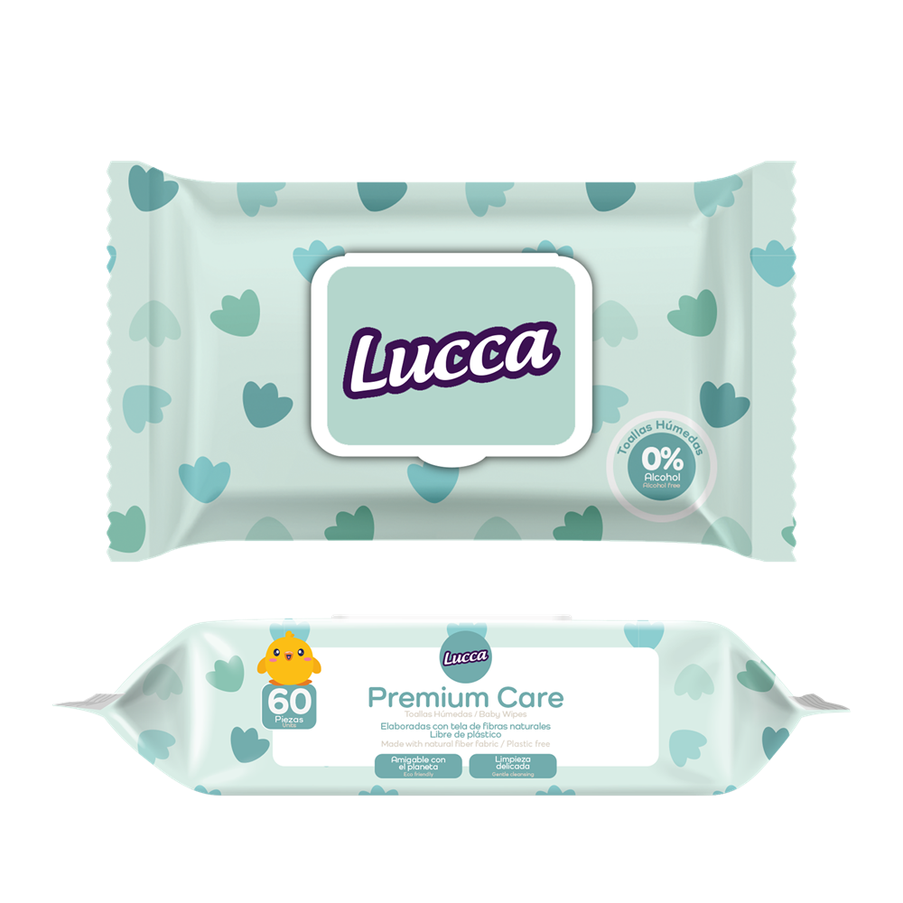 Lucca Premium Care Wet Wipes x 60 units